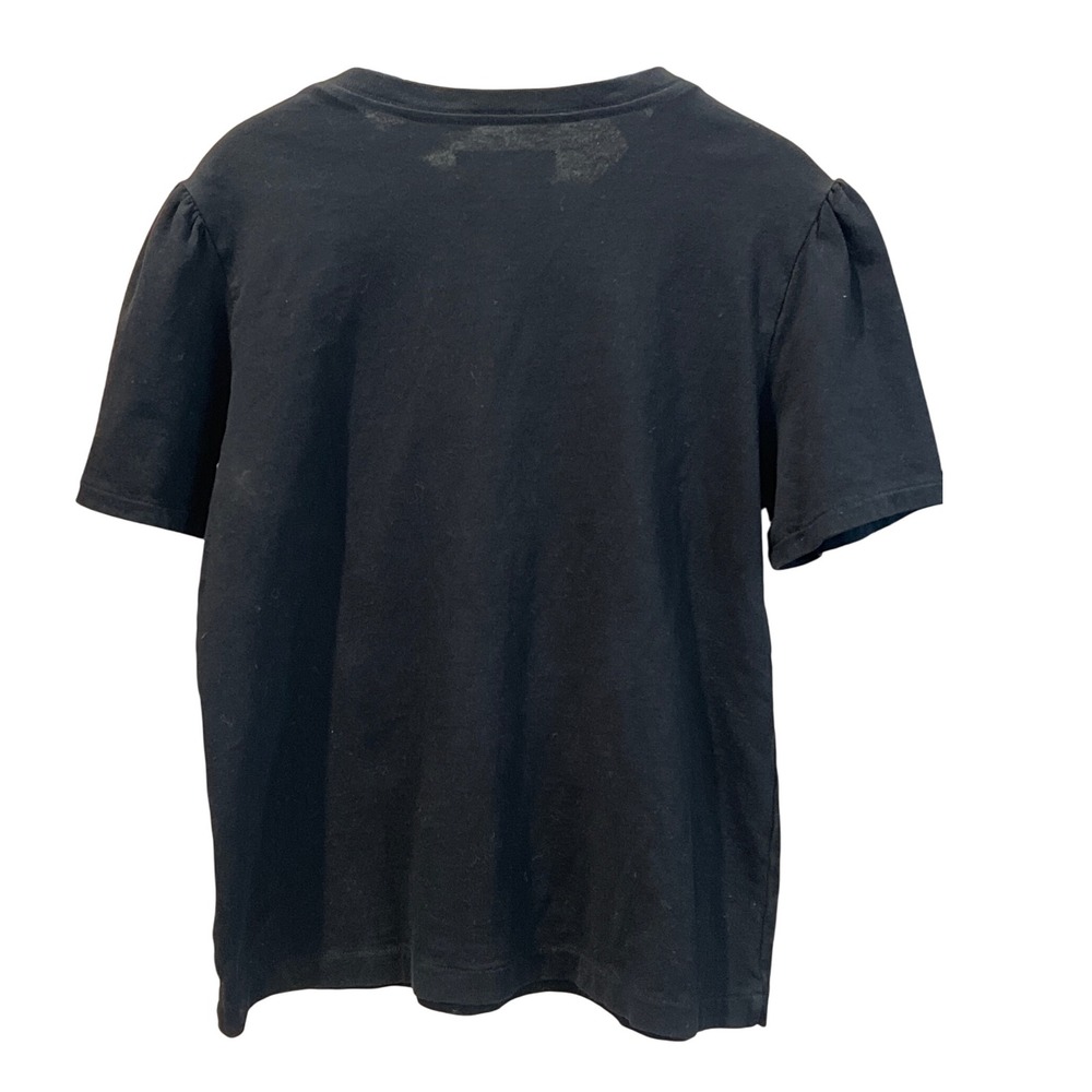 Citizens of Humanity Black Puff Sleeve Crew‎ Neck T Shirt Size L - Picture 4 of 6